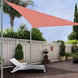 OUTSUNNY - Voile d'ombrage triangulaire grande taille 3 x 3 x 3 m polyéthylène haute densité résistant aux UV rouge - vignette