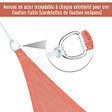 OUTSUNNY - Voile d'ombrage triangulaire grande taille 3 x 3 x 3 m polyéthylène haute densité résistant aux UV rouge - vignette