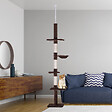 PAWHUT - Arbre à chat poteau à griffer L40 x l 34 x H 230-260 cm 5 niveaux d'activités marron - vignette