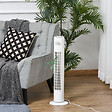 HOMCOM - HOMCOM Ventilateur colonne tour oscillant 45 W silencieux télécommande incluse minuterie 3 modes 3 vitesses blanc - vignette