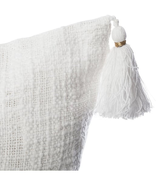 ATMOSPHERA - Housse de coussin slun blanc 40 x 40 cm - large
