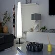LUMISKY - Lampadaire lumineux design fin filaire pour extérieur éclairage puissant LED blanc BAY H160cm - vignette