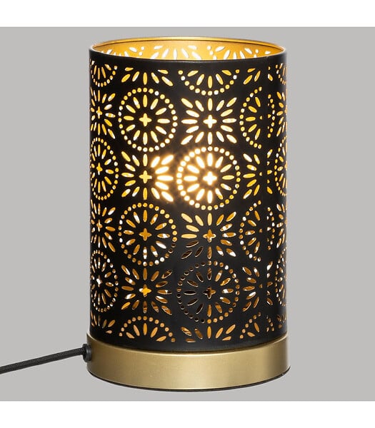 ATMOSPHERA - Lampe cylindrique en métal Noir et Or - large