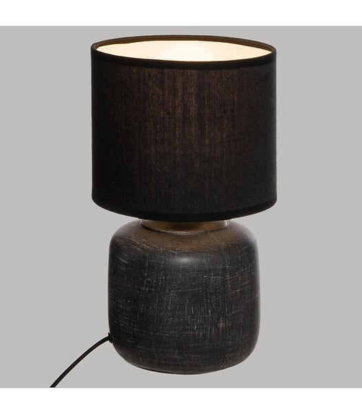 ATMOSPHERA - Lampe en Céramique Noire H 26,5 cm - large