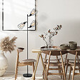 HOMCOM - Lampadaire design industriel 3 ampoules max. 40 W abat-jour cage métal noir - vignette
