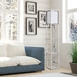 HOMCOM - Lampadaire étagère lampe étagère 26L x 26l x 160H cm 3 étagères 4 niveaux MDF blanc - vignette