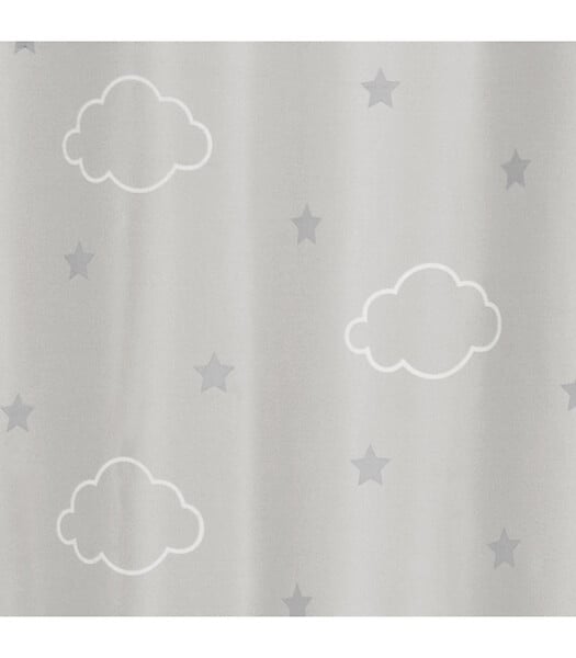 ATMOSPHERA - Rideau occultant Gris avec Étoiles phosphorescentes 140 x 250 cm - large