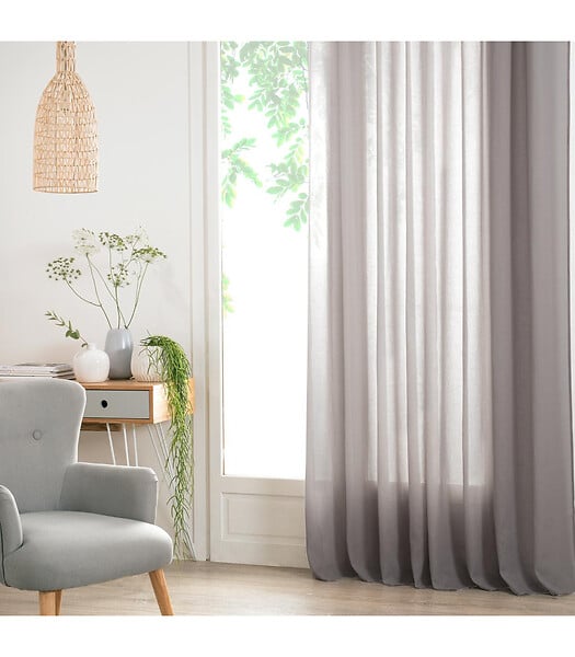 ATMOSPHERA - Voilage à œillets Ana Gris 140 x 240 cm - large