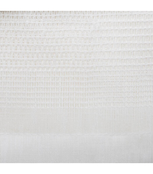 ATMOSPHERA - Voilage à œillets Blanc effet lin avec motifs ajourés 140 x 240 cm - large