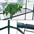 VOUNOT - Serre de jardin avec etageres et bache PE renforcee 135g/m2 143x215x195cm - vignette