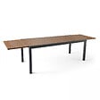OVIALA - Table extensible en aluminium et bois synthétique marron 10  places - Nimes - vignette