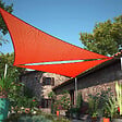 COTE STORE - Voile d'ombrage 4 x 4 x 5,66 m imperméable 220g/m² Haute densité - Tissu déperlant - Terracotta épicé - vignette