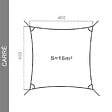 COTE STORE - Voile d'ombrage 4 x 4 m imperméable 220g/m² Haute densité - Tissu déperlant - Taupe cendré - vignette