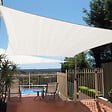 COTE STORE - Voile d'ombrage 5 x 3 m imperméable 220g/m² Haute densité - Tissu déperlant - Beige crème - vignette