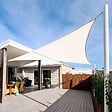 COTE STORE - Voile d'ombrage 3 x 3 x 3 m imperméable 220g/m² Haute densité - Tissu déperlant - Beige crème - vignette