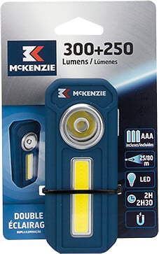 MC KENZIE - Lampe de poche LED compacte - 300+250Lm - large