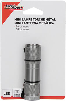 GO/ON - Mini lampe torche métal - large