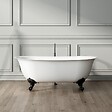 ROGIER & MOTHES - Baignoire sur pieds rétro SURRY HILLS Blanche 165 cm Pieds d'Aigle Noirs - vignette