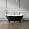 ROGIER & MOTHES - Baignoire sur pieds rétro DARLINGTON Noire 175 cm Pieds d'Aigle Noirs - vignette