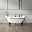 ROGIER & MOTHES - Baignoire sur pieds rétro DARLINGTON Blanche 175 cm Pieds d'Aigle Noirs - vignette