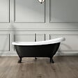 ROGIER & MOTHES - Baignoire sur pieds rétro RICHMOND Noire 171 cm Pieds de Lion Noirs - vignette