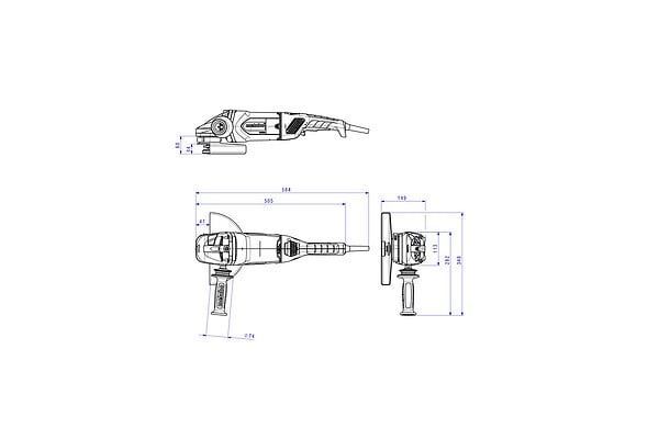 METABO - Meuleuse d'angle We 26-230 Mvt Quick 2600W D230mm 18Nm Metabo - large