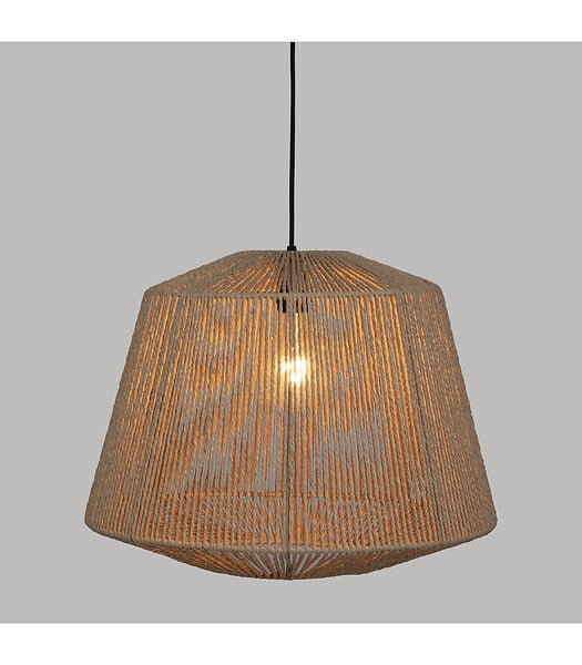 ATMOSPHERA - Luminaire Suspension en corde Beige D 48 cm - large