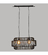 ATMOSPHERA - Luminaire Suspension en métal filaire noir L 33.5 x P 33 cm - vignette