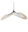 ATMOSPHERA - Luminaire Suspension en métal Noir et corde Beige L 75 cm - vignette