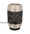 ATMOSPHERA - Lampe à poser en Rotin et métal Noir H 30 cm - vignette