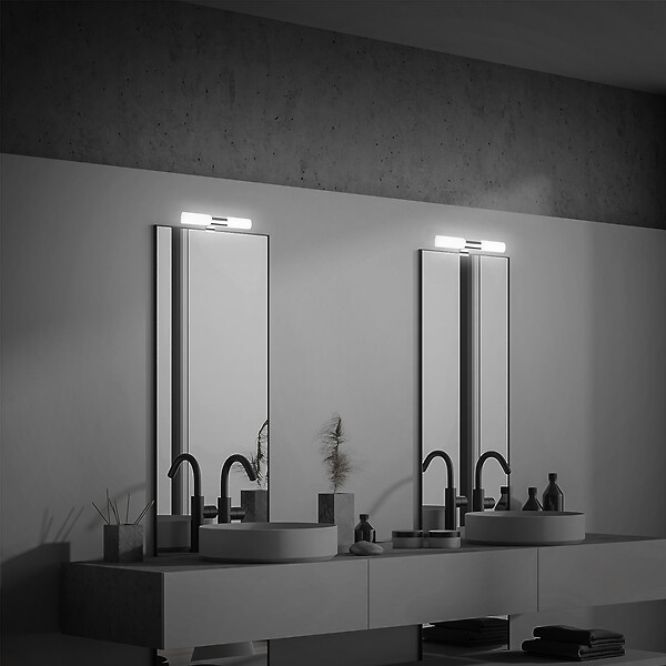BRILONER - Luminaire LED pour miroir - Chromé - 7W - large