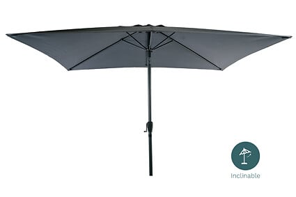ESSENCIEL GREEN - Parasol 2x3m incl gris anth ø38mm/alu - large