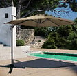 ESSENCIEL GREEN - Parasol decentre - Aluminium - Marron - D3m - vignette