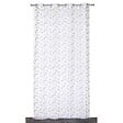 DYLREV - Voilage étamine brodée polyester - Gris - L.240xl.140cm - vignette