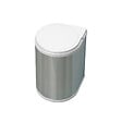 EMUCA - Bac de recyclage à fixer sur porte de meuble, 1 bac amovible 13 litres, Plastique et Acier inoxydable - vignette