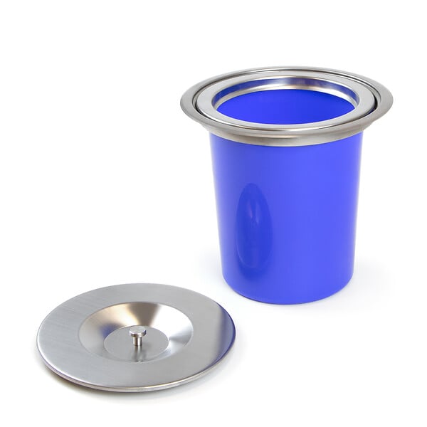 EMUCA - Bac à déchets encastrable pour plan de travail Recycle, 1 bac amovible 5 litres, Acier inoxydable et Plastique - large