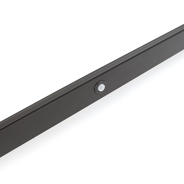 EMUCA - barre de penderie pour armoire Castor avec lumière LED, batterie amovible et détecteur de mouvement, 558, Peint en moka - large