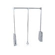 EMUCA - Penderie rabattable pour armoire Hang, 830 - 1150, Chromé, Acier et Plastique. - vignette