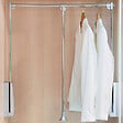 EMUCA - Penderie rabattable pour armoire Hang, 830 - 1150, Chromé, Acier et Plastique. - vignette