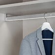 EMUCA - barre de penderie pour armoire Castor avec lumière LED, batterie amovible et détecteur de mouvement, 708, Anodisé mat. - vignette