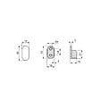 EMUCA - Lot de 2 rails ovales pour armoires 30x15mm longueur 1.15m avec supports, Acier et Zamak, Chromé - vignette