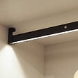 EMUCA - barre de penderie pour armoire Castor avec lumière LED, batterie amovible et détecteur de mouvement, 708, Peint en moka - vignette