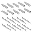 EMUCA - Lot de 10 serrures de porte à visser dans le meuble avec réglage Push Lite, longueur 80mm, Amortisseur, Plastique, Gris - vignette