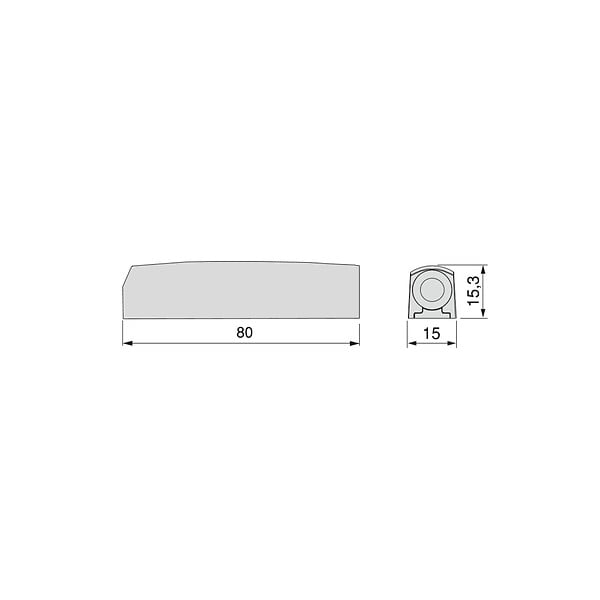 EMUCA - Lot de 10 serrures de porte à visser dans le meuble avec réglage Push Lite, longueur 80mm, Amortisseur, Plastique, Gris - large