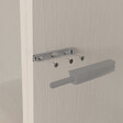 EMUCA - Lot de 10 serrures de porte à visser dans le meuble avec réglage Push Lite, longueur 80mm, Amortisseur, Plastique, Gris - vignette