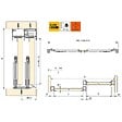 EMUCA - Kit de ferrures pour Placard 81 2 coulissants et fermeture souple, profilé Wave, épaisseur 16mm, panneaux non inclus, Anodisé mat - vignette
