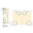 EMUCA - Kit de ferrures pour Flow 2 portes coulissantes et armoire à fermeture souple avec rails encastrés 2,35m, panneaux non inclus, Anodisé mat - vignette