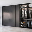 EMUCA - Kit de ferrures pour Flow 2 portes coulissantes et armoire à fermeture souple avec rails encastrés 2,35m, panneaux non inclus, Anodisé mat - vignette