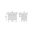 EMUCA - poubelle de recyclage pour suspendre la porte et collecter les déchets Recyclage, 1 x bac de 5 litres, avec couvercle, Plastique gris anthracite - vignette