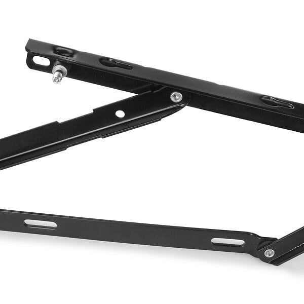EMUCA - Jeu de levage pour lits lits, ouverture frontale, pour lits de 135 cm, Acier, Peint en noir - large